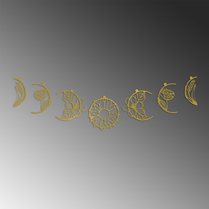 Wallity Simbolo-3 Accesorio Decorativo de Pared de Metal Dorado